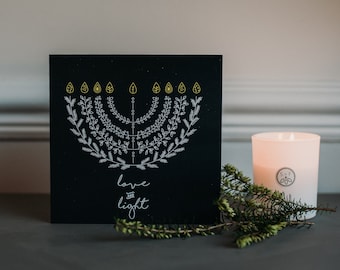 Love + Light Hanukkah Card