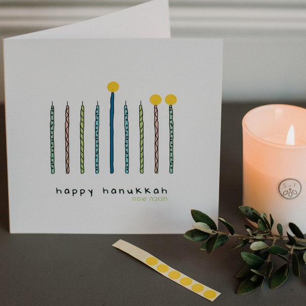 Light the Candles Hanukkah Card