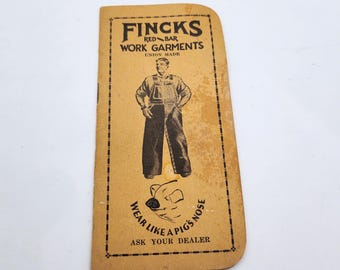 Vintage Finck's “detroit -special”overalls Porcelin Sign in Good