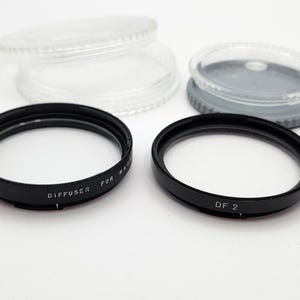 Set of 2 Hasselblad B50 diffuser filters; excellent condition, Diffuser and Diffuser 2, for image contrast and sharpness
