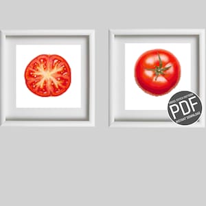 Cross Stitch Pattern: Tomato / Tomato pattern cross stitch chart