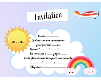 Carte D Invitation Etsy