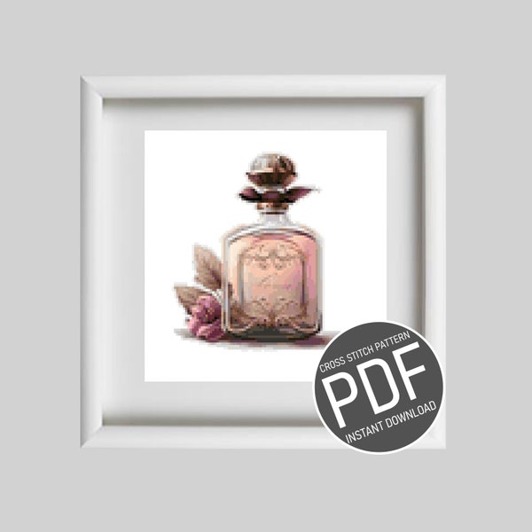 Cross Stitch Pattern Perfume Number One / Grille point de croix motif Parfum Numéro Un