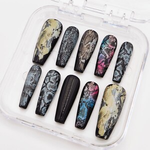 Handmade Gel False Nails/Almond Reusable Nails/Wedding nails gift/Wedding nails gift/Parties Acrylic Nails/Wedding nails gift
