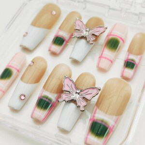 Handmade Gel False Nails/Party press on nails/Wedding nails gift/Wedding nails gift/Box Gifts Acrylic Nails/Wedding nails gift