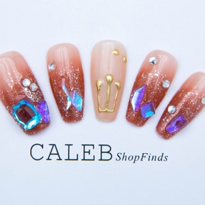 Handmade colorful Rhinestone Glitter Press On Nails,Luxury Rhinestone Nails,Cute Nails, Coffin Stiletto Square Oval,kiss press on nails