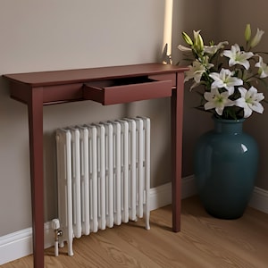 DIY Ready-to-Paint Console Table with Drawer – Unfinished Wood Accent Table for Entryway or Hallway image 1