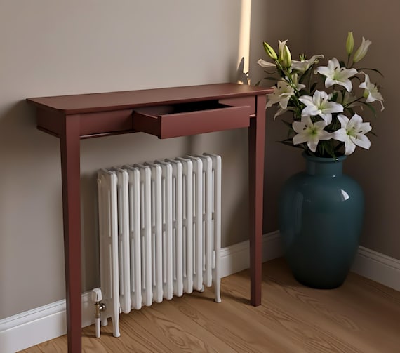 DIY Ready-to-Paint Console Table with Drawer – Unfinished Wood Accent Table for Entryway or Hallway