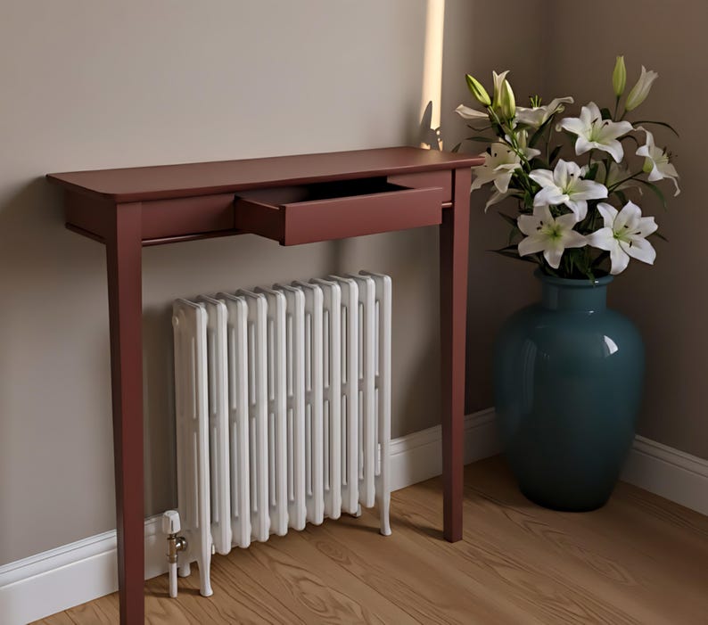 DIY Ready-to-Paint Console Table with Drawer – Unfinished Wood Accent Table for Entryway or Hallway image 1