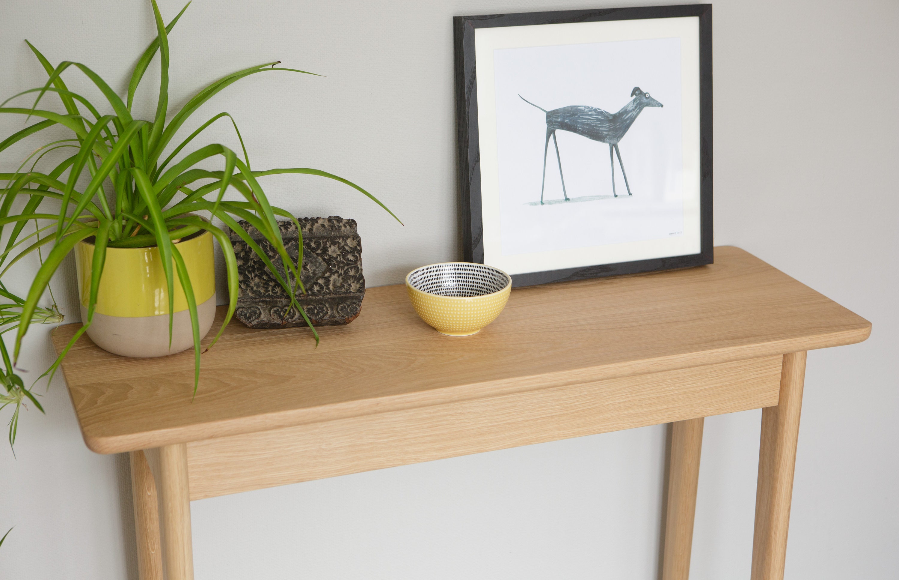 Oak Console Table Hall Table Entrance Table Mid Century - Etsy