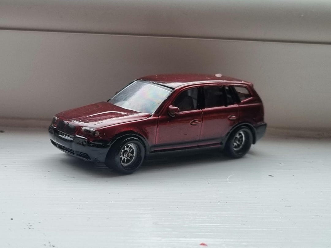 Rare Vintage Die-cast Car, Realtoy BMW X3, 1:58, RESTORED, Custom Candy  Red/grey Paint, Lowered Suspension, Custom Wheels. - Etsy