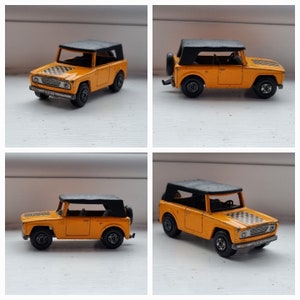 Vintage Matchbox 18e Field Car good survivor condition, extremely rare orange with painted silver base