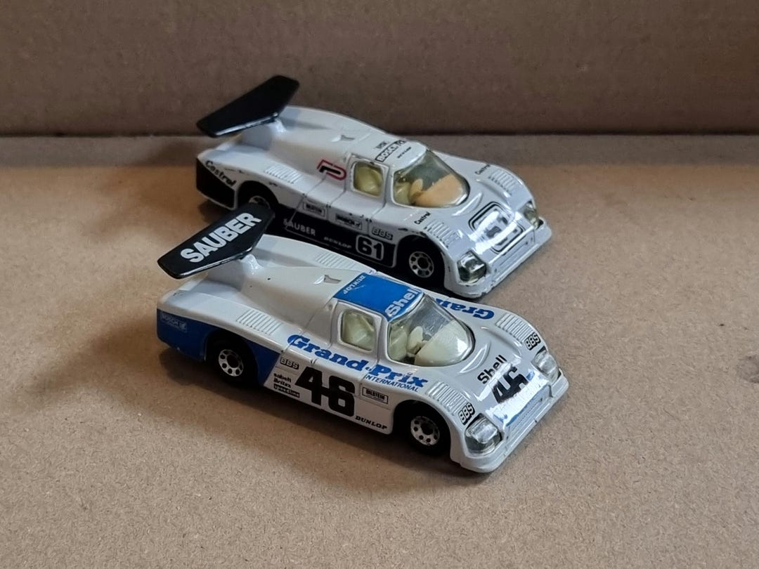 Matchbox Racers 2 X Vintage Matchbox Sauber Mercedes Group C Racers, Original 1980s ...