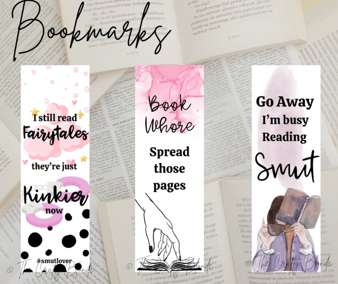 Smut Bookmarks Spicy Booktok Booklovers Bookmark Gifts Etsy