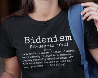 Bidenflation FJB Funny Political T-Shirt – Trump 2024 – Short Sleeve Crew Neck – Men’s Cotton Jersey