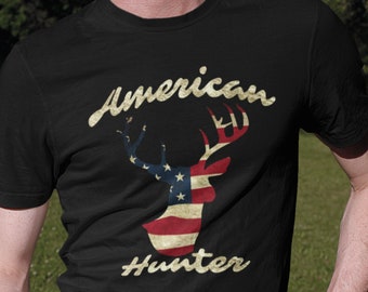 American Flag Deer Hunter Shirt: Patriotic Hunting Apparel
