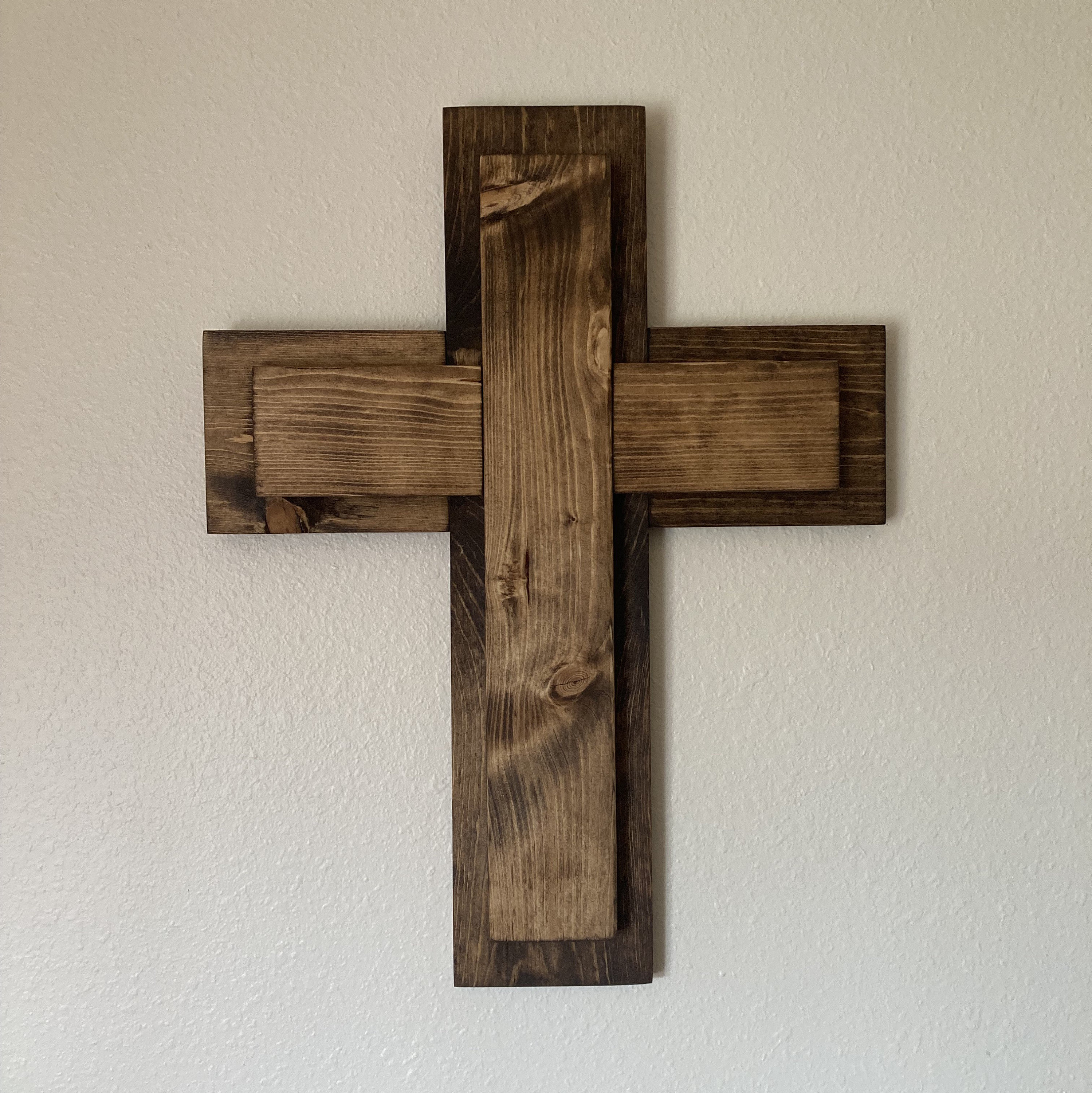 Unfinished Wood Cross Wooden Crosses 15.5 Inch Tall Paintable MDF Crafts  Part MC15.5-043 