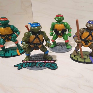 TMNT Vintage Teenage Mutant Ninja Turtles action figure stand