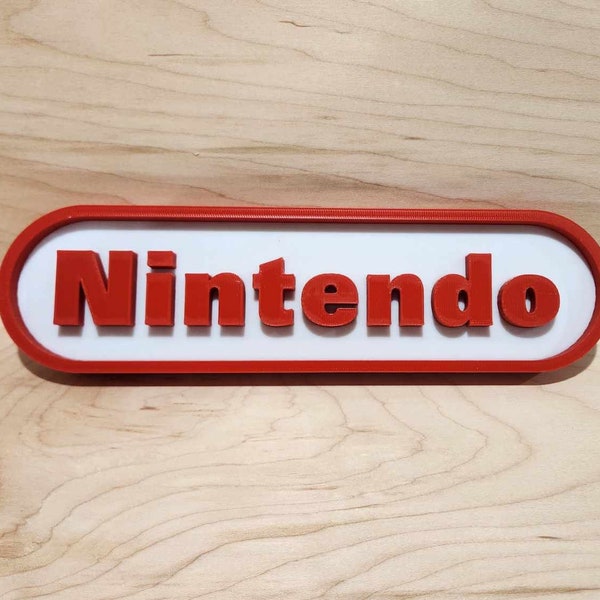 Nintendo logo Sign - Wall or Desk Art - Nintendo Display Sign. N64 Sign