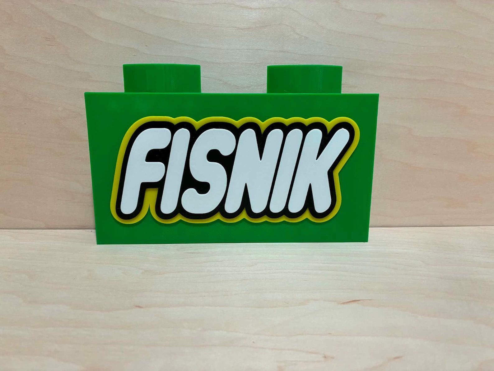 Personalized Building Block Display Sign | Custom Colors | Brick Name ...