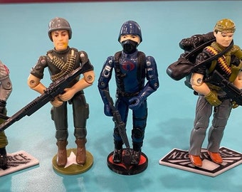 GI JOE Vintage Action figure display stand Retro Cobra Night Force