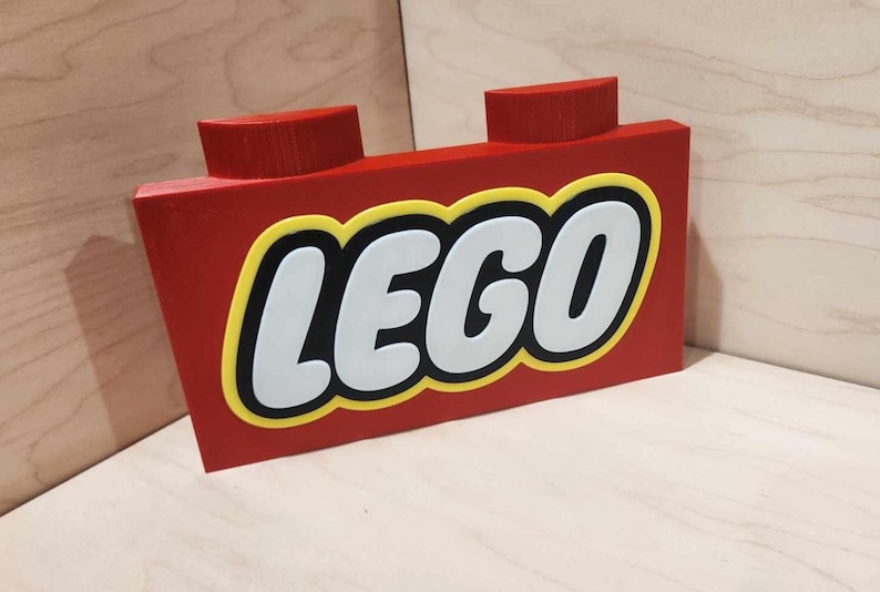 Personalized Building Block Display Sign | Custom Colors | Brick Name ...