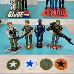 GI JOE Vintage Action figure display stand Retro Cobra Night Force