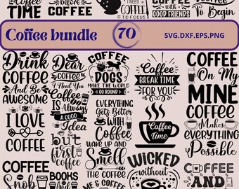 Coffee SVG Bundle, Coffee Sayings Svg, Mug Quote Svg, Coffee Lovers,  coffee svg for cricut silhouette, Mug Svg Bundle,