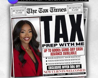 Plantilla de volante de preparación de impuestos: Temporada de impuestos 2026, editable en Canva