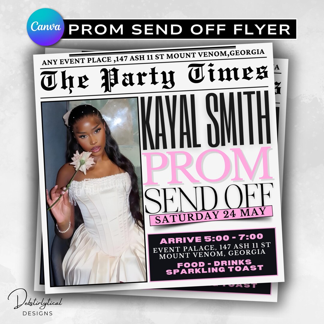 Backdraft For Send Off Prom Send off Flyer Template, Canva Editable Invitation (1080x1080px ...