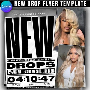 New drop Flyer template | Product Launch flyer | new drops sale flyer DIY canva Template | Product Launch Announcement flyer | New release