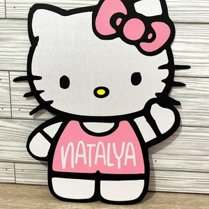 Kitty Poster, Pink Kitty Party, Girls Birthday Decor, Custom Party Decor, Table Decor, Centerpiece