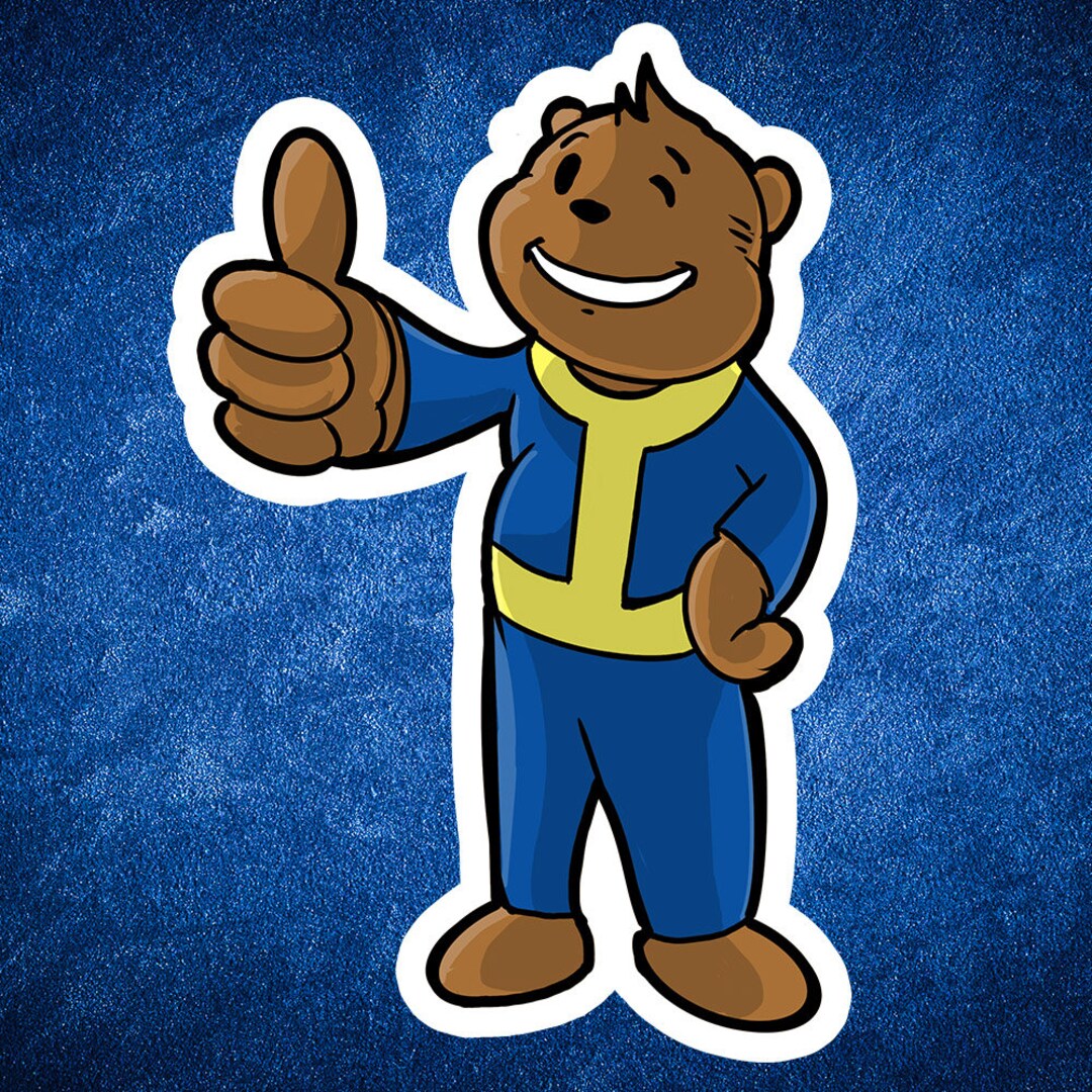 Vault Bear Sticker Fallout Sticker Etsy