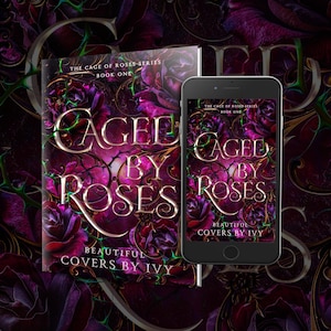 Caged by Roses Fantasy, YA, jeune adulte, magie, sombre, UF, gothique, paranormal, sorcière, flamme, fae, fées, belle couverture de livre préfabriquée