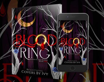 Bague de sang, Fantastique, Jeune adulte, Magie, Sombre, Urban Fantasy, Gothique, Paranormal, Sorcière, Fae, Fées, Belle couverture de livre préfabriquée