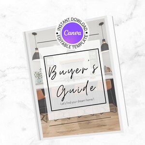 Real Estate Buyer Guide, Real Estate Templates, Buyer Guide, Real Estate Marketing, Instant download, Editable Canva