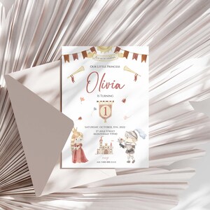 Princess Birthday Invitation Template, Castle Birthday Evite, Princess ...