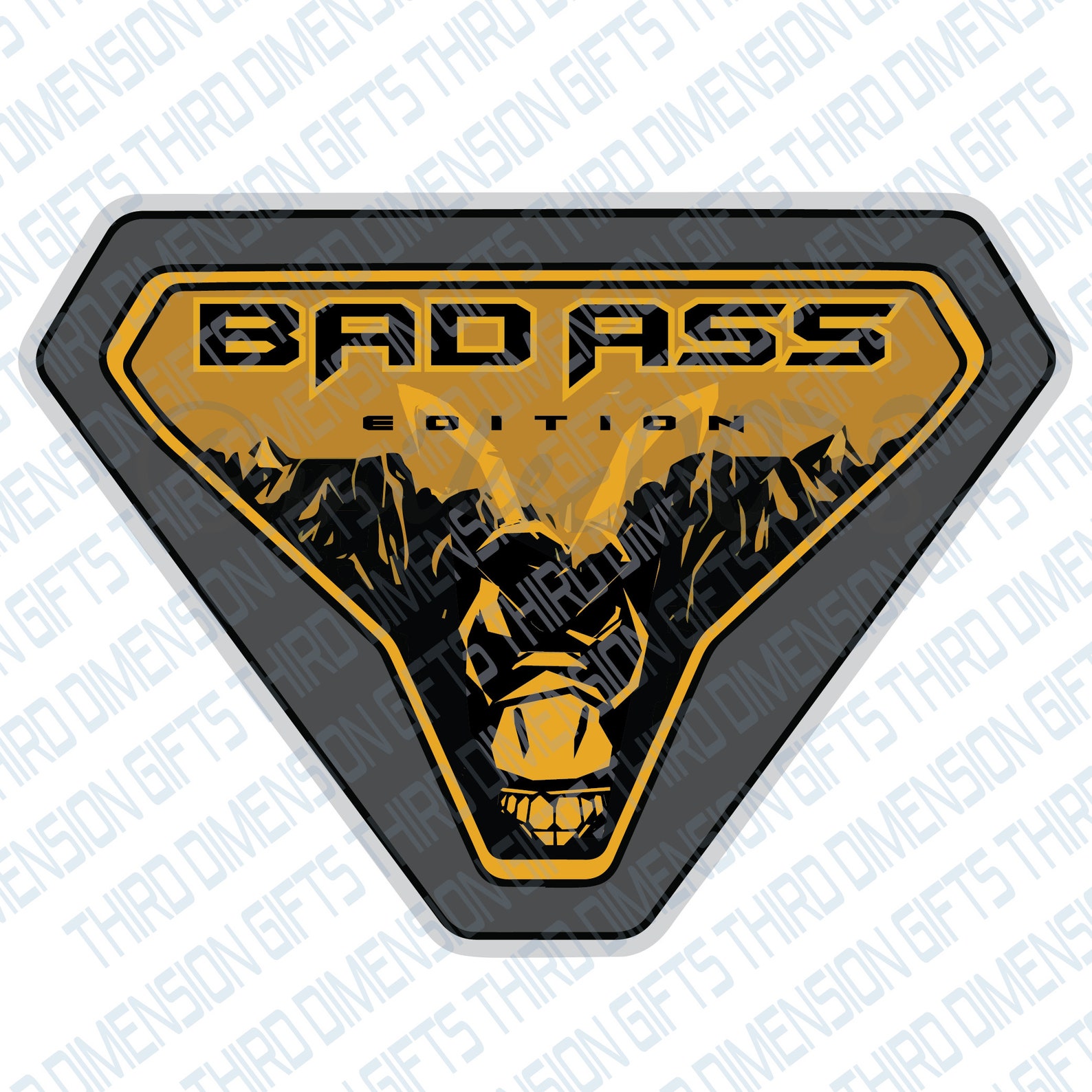 Bronco Badlands Bad Ass Donkey Badge Orange - Etsy