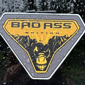 Ford Bronco Badlands Bad Ass Donkey Decal Set - Orange Badge