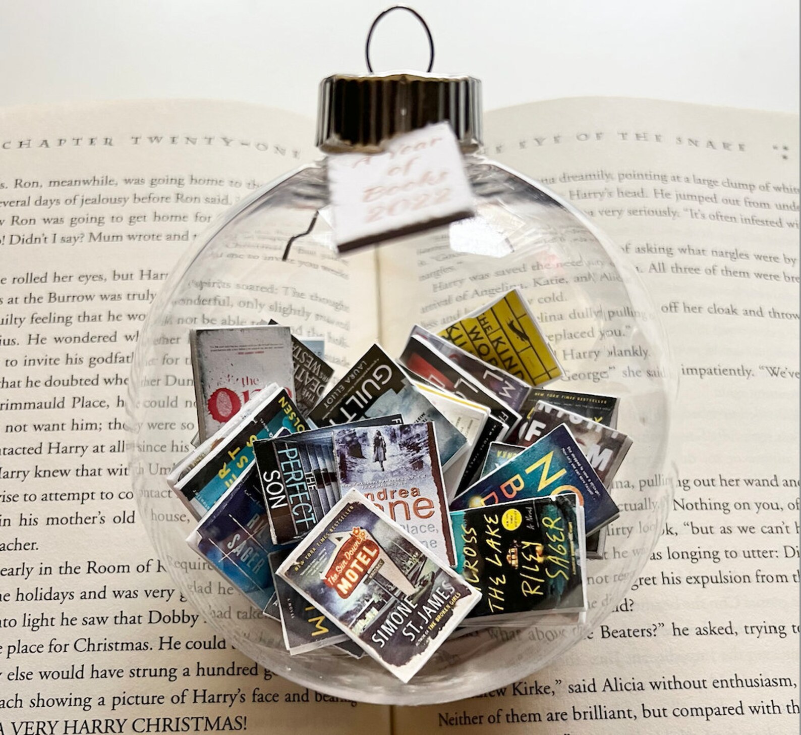 A Year of Books: Personalized Book Ornament - Etsy