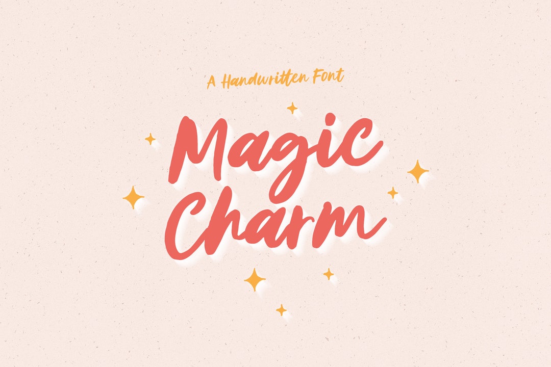 Magic Charm / Handwritten Script Font, Wedding Font, Logo Font, Boho ...