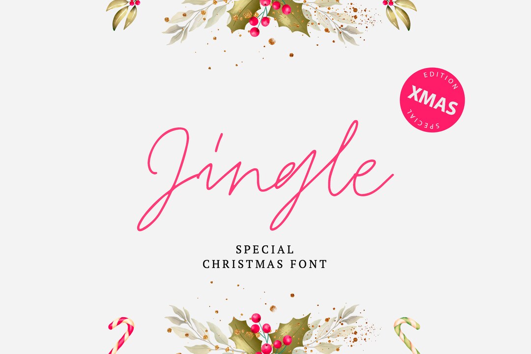 Jingle Christmas Fonts Handwritten Script Font Cricut Etsy jingle-christmas-fonts-handwritten-script-font-cricut-etsy