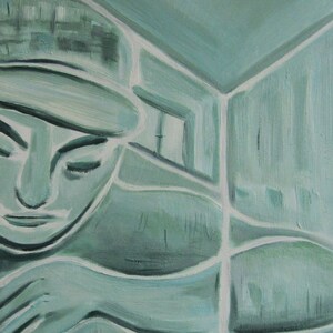 Framed Original Oil Painting, Musician Wall Art,  Guitar Player Canvas Art