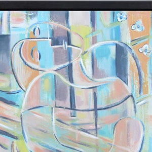 Picasso Style Wall Art, Cubist Modern Original Painting