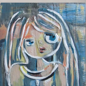 Expressionist Original Painting, Acrylic on Canvas Board