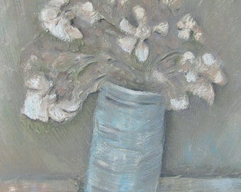 Original Oil Painting, Framed Flower Artwork