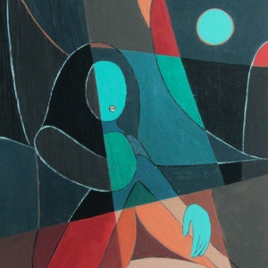 Cubist Original Painting, Contemporary Cubism Female Figure