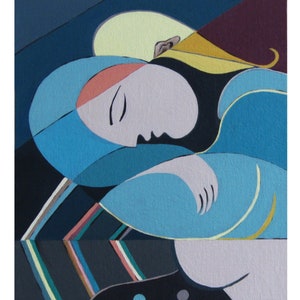 Picasso Style Artwork, Cubism, Modern Original Painting, Cubist Artwork Original