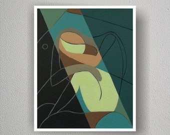 Cubist Abstract Figure Art Print