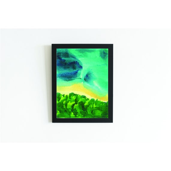 Printable Watercolor Abstract Wall Art abstract Ocean Art Etsy